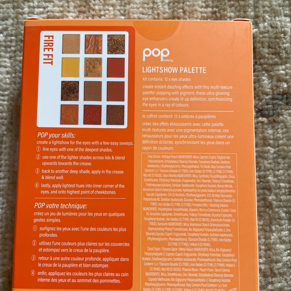 POP Beauty, Fire Fit Light Show Eye Shadow Palette, Brand New - Picture 3 of 6
